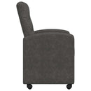 Spisebordsstole med hjul 2 pcs Sort 58 x 67 x 97 cm Kunstlæder