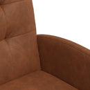 Spisebordsstole med hjul 2 pcs Brun 58 x 67 x 97 cm Kunstlæder