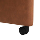 Spisebordsstole med hjul 2 pcs Brun 58 x 67 x 97 cm Kunstlæder