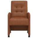 Spisebordsstole med hjul 2 pcs Brun 58 x 67 x 97 cm Kunstlæder