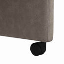 Spisebordsstole med hjul 2 pcs Grå 58 x 67 x 97 cm Kunstlæder