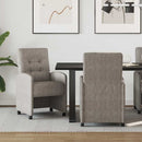 Spisebordsstole med hjul 2 pcs Grå 58 x 67 x 97 cm Kunstlæder