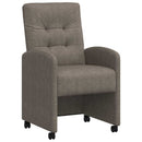 Spisebordsstole med hjul 2 pcs Grå 58 x 67 x 97 cm Kunstlæder