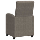 Spisebordsstole med hjul 2 pcs Grå 58 x 67 x 97 cm Kunstlæder