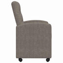 Spisebordsstole med hjul 2 pcs Grå 58 x 67 x 97 cm Kunstlæder