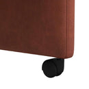 Spisebordsstole med hjul 2 pcs Skinnende brun 58 x 67 x 97 cm