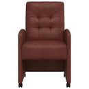 Spisebordsstole med hjul 2 pcs Skinnende brun 58 x 67 x 97 cm