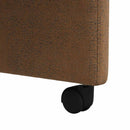 Spisebordsstole med hjul med hjul 2 pcs Brun 58 x 67 x 97 cm