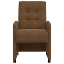 Spisebordsstole med hjul med hjul 2 pcs Brun 58 x 67 x 97 cm