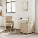 Spisebordsstole med hjul med hjul 2 pcs Lysegrå 58 x 67 x 97 cm
