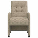 Spisebordsstole med hjul med hjul 2 pcs Lysegrå 58 x 67 x 97 cm