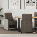 Spisebordsstole med hjul 2 pcs Mørkegrå 58 x 67 x 97 cm