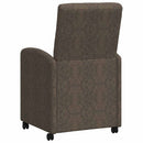 Spisebordsstole med hjul 2 pcs Mørkegrå 58 x 67 x 97 cm