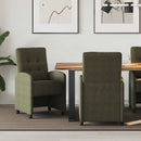 Spisebordsstole med hjul 2 pcs Army grøn 58 x 67 x 97 cm