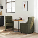 Spisebordsstole med hjul 2 pcs Army grøn 58 x 67 x 97 cm
