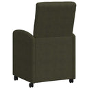 Spisebordsstole med hjul 2 pcs Army grøn 58 x 67 x 97 cm