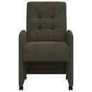 Spisebordsstole med hjul 2 pcs Army grøn 58 x 67 x 97 cm