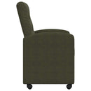 Spisebordsstole med hjul 2 pcs Army grøn 58 x 67 x 97 cm