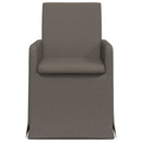 Spisestole med hjul 2 pcs Lysegrå 57 x 67 x 95 cm Linned