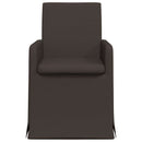 Spisestole med hjul 2 pcs Mørkegrå 57 x 67 x 95 cm Linned