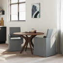 Spisestole 2 pcs Mørkegrå 57 x 67 x 95 cm Stof