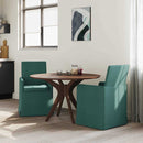 Spisestole 2 pcs Mørkegrøn 57 x 67 x 95 cm Stof
