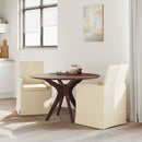Spisestole 2 pcs Creme 57 x 67 x 95 cm Stof