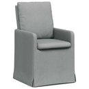 Spisestole 2 pcs Lysegrå 57 x 67 x 98 cm Stof