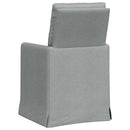 Spisestole 2 pcs Lysegrå 57 x 67 x 98 cm Stof