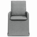 Spisestole 2 pcs Lysegrå 57 x 67 x 98 cm Stof