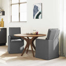 Spisestole 2 pcs Mørkegrå 57 x 67 x 98 cm Stof