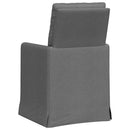 Spisestole 2 pcs Mørkegrå 57 x 67 x 98 cm Stof