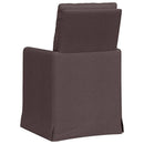 Spisestole 2 pcs Mørkebrun 57 x 67 x 98 cm Stof