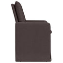 Spisestole 2 pcs Mørkebrun 57 x 67 x 98 cm Stof