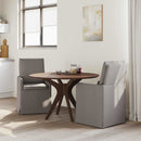 Spisestole 2 pcs Gråbrun 57 x 67 x 98 cm Stof