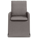 Spisestole 2 pcs Gråbrun 57 x 67 x 98 cm Stof