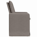 Spisestole 2 pcs Gråbrun 57 x 67 x 98 cm Stof