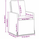 Spisestole 2 pcs Gråbrun 57 x 67 x 98 cm Stof