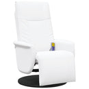 Svingende Massage Recliner Stol Hvid 71 x 90 x 105 cm