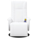 Svingende Massage Recliner Stol Hvid 71 x 90 x 105 cm