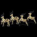 LED Rensdyr 4 stk. 80 LED'er Multifarvet 44 x 18 x 65,5 cm PET