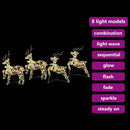 LED Rensdyr 4 stk. 80 LED'er Multifarvet 44 x 18 x 65,5 cm PET