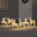 LED Rensdyr 6 stk. 180 LED'er Multifarvet 44 x 18 x 65,5 cm PET