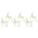 LED Rensdyr 6 stk. 180 LED'er Multifarvet 44 x 18 x 65,5 cm PET