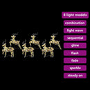 LED Rensdyr 6 stk. 180 LED'er Multifarvet 44 x 18 x 65,5 cm PET