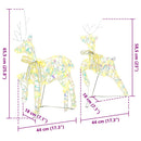 LED Rensdyr 6 stk. 180 LED'er Multifarvet 44 x 18 x 65,5 cm PET