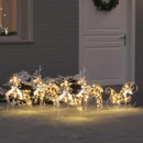 LED Rensdyr 5 stk. 40 LED'er Multifarvet 42 x 15 x 64 cm PET