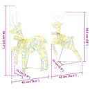 LED Rensdyr 5 stk. 40 LED'er Multifarvet 42 x 15 x 64 cm PET
