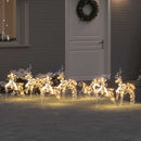LED Rensdyr 7 stk. 40 LED'er Multifarvet 42 x 15 x 64 cm PET