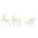 LED Rensdyr 7 stk. 40 LED'er Multifarvet 42 x 15 x 64 cm PET